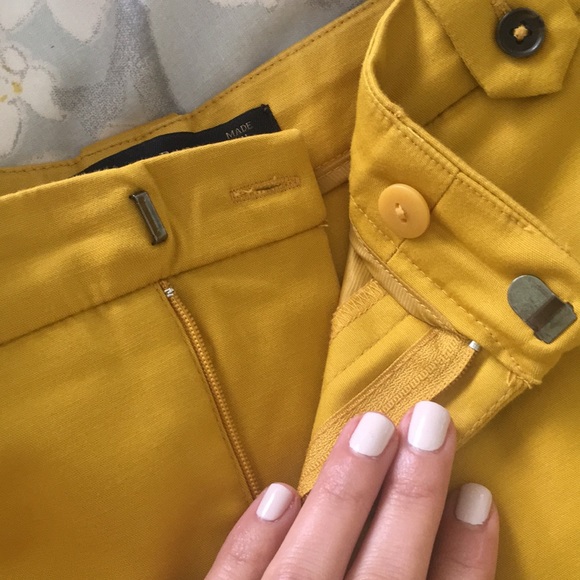 Zara Basic mustard/yellow Trousers - Picture 4 of 5